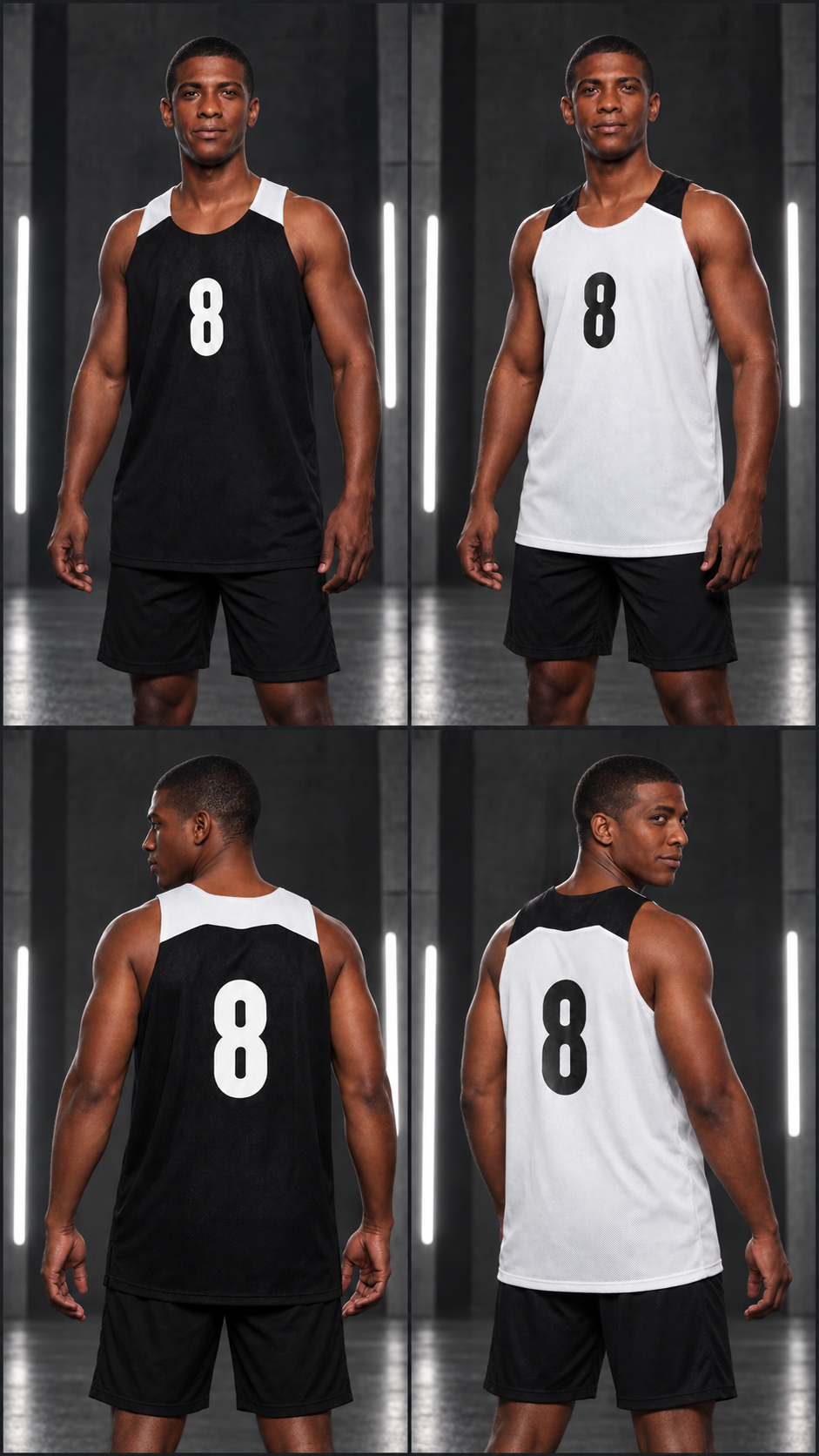PRO90 Elite reversible jersey model, front and back