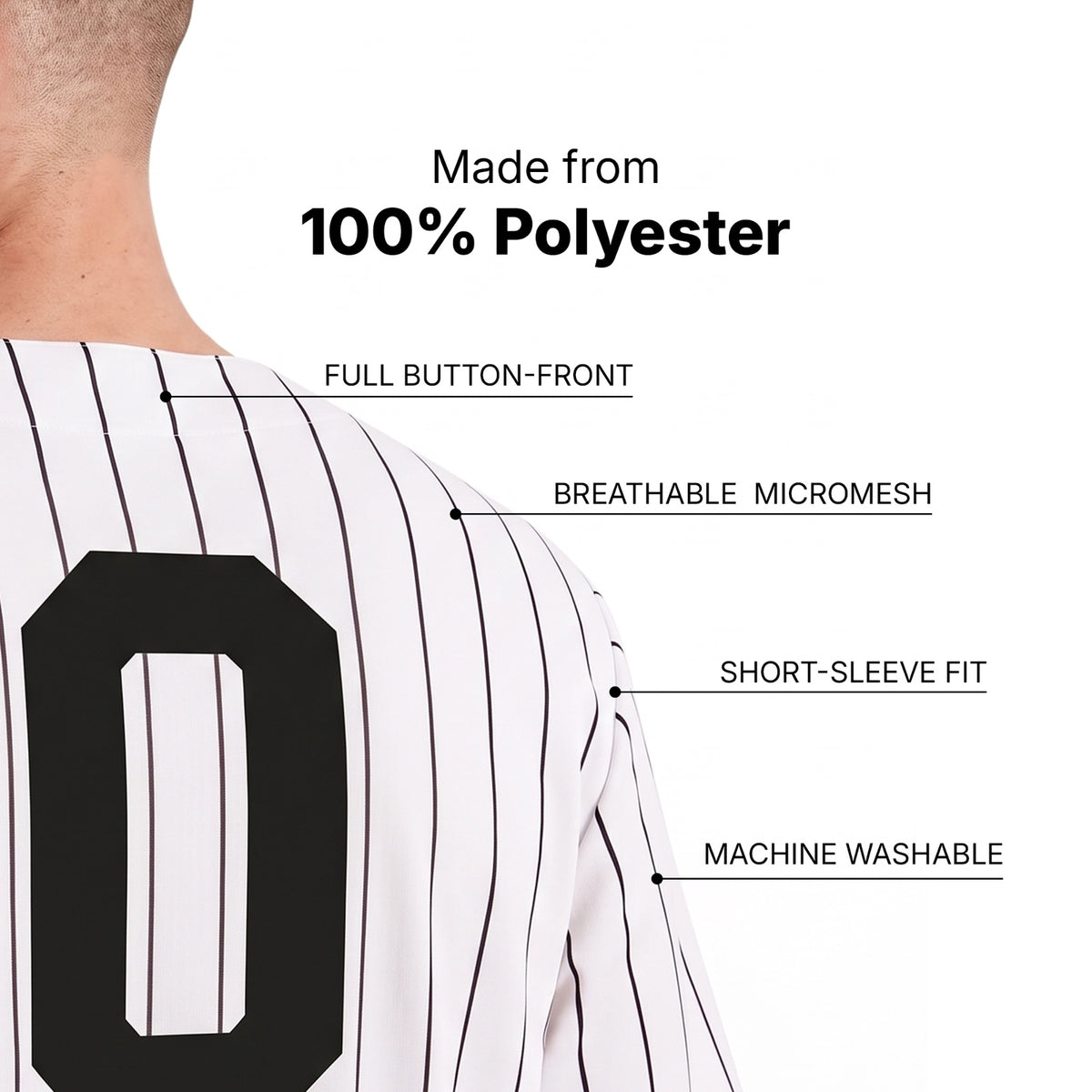 Softball Jersey | Pinstripe Button-Up